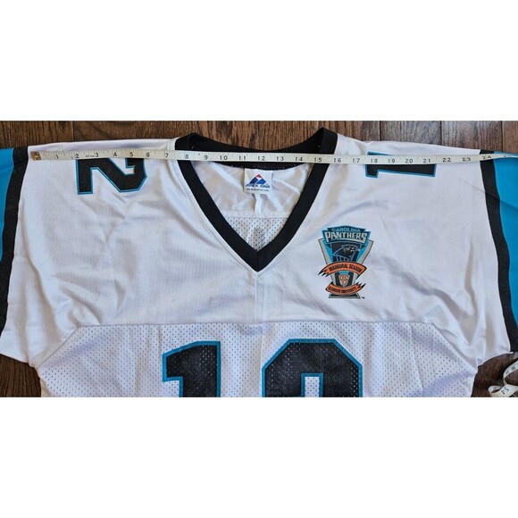 1995 Carolina Panthers #12 Kerry Collins Inaugural Season Game Jersey APEX SZ L - Picture 7 of 16